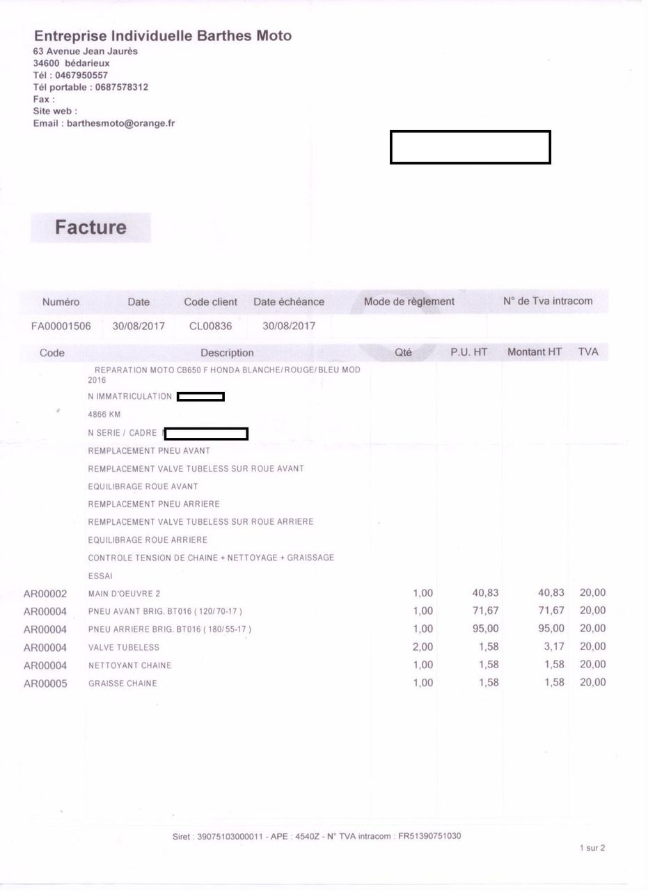 Photo HONDA CB 650 F