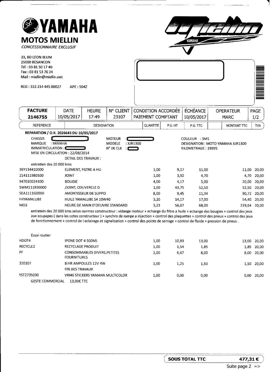 Photo YAMAHA XJR 1300