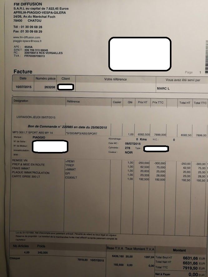 Photo PIAGGIO MP3 300 LT