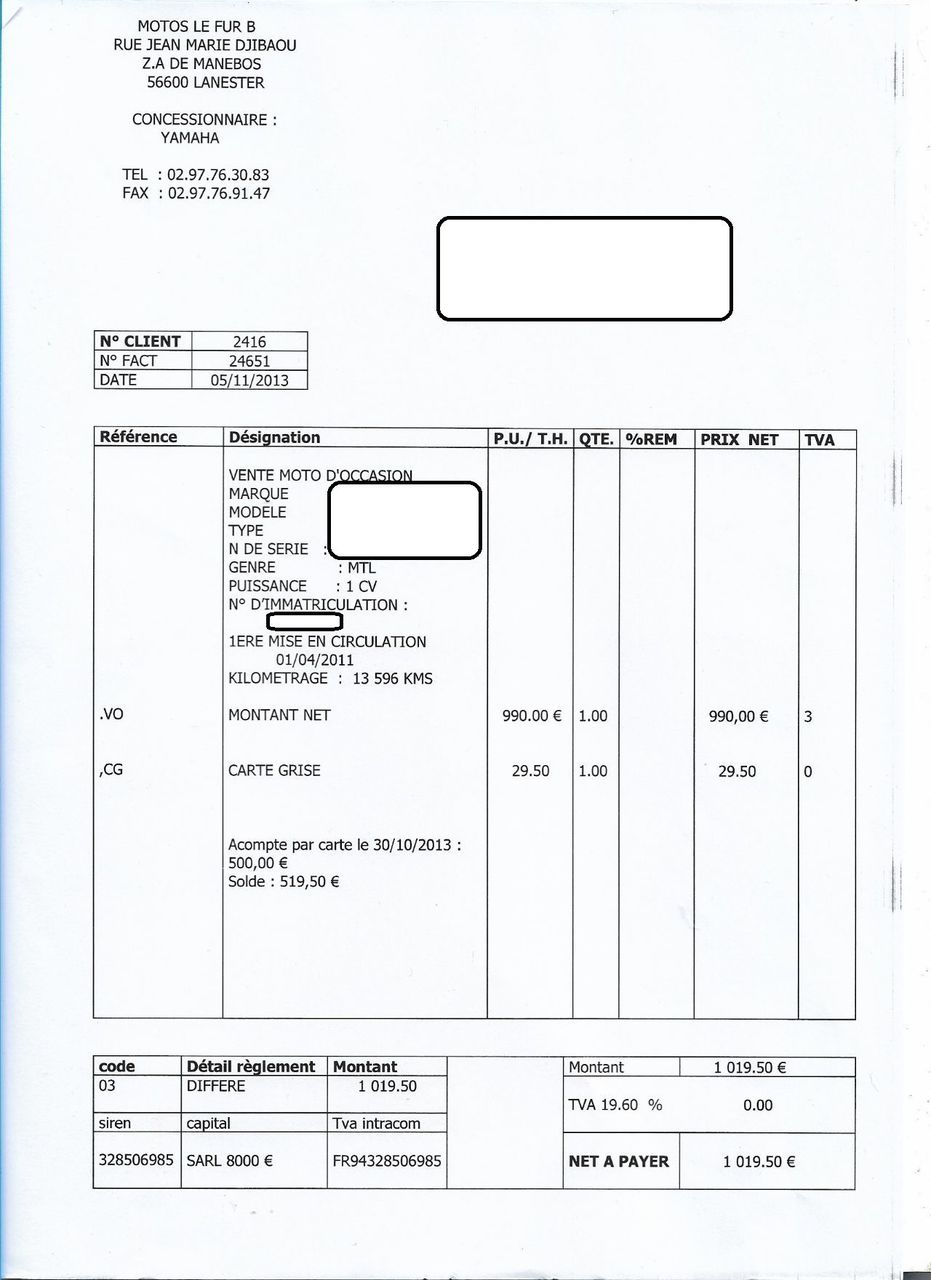 Photo YAMAHA YBR 125