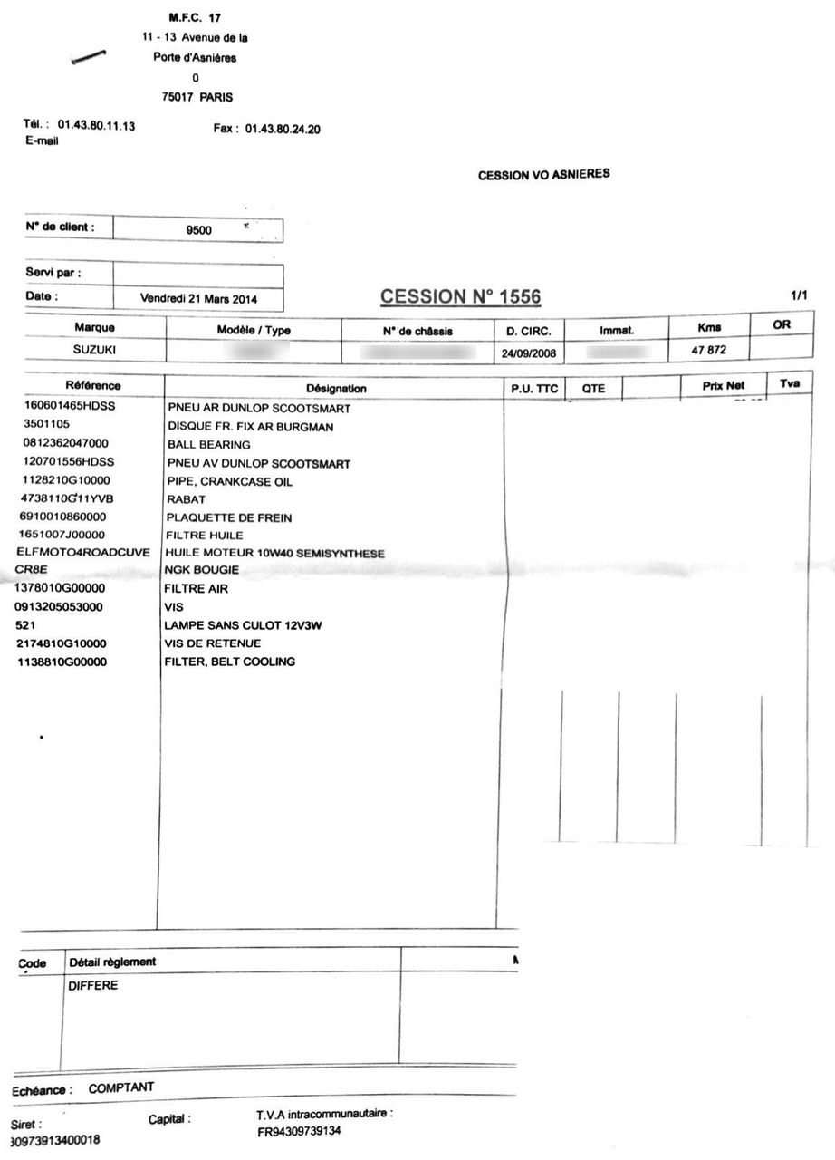 Photo SUZUKI BURGMAN 650