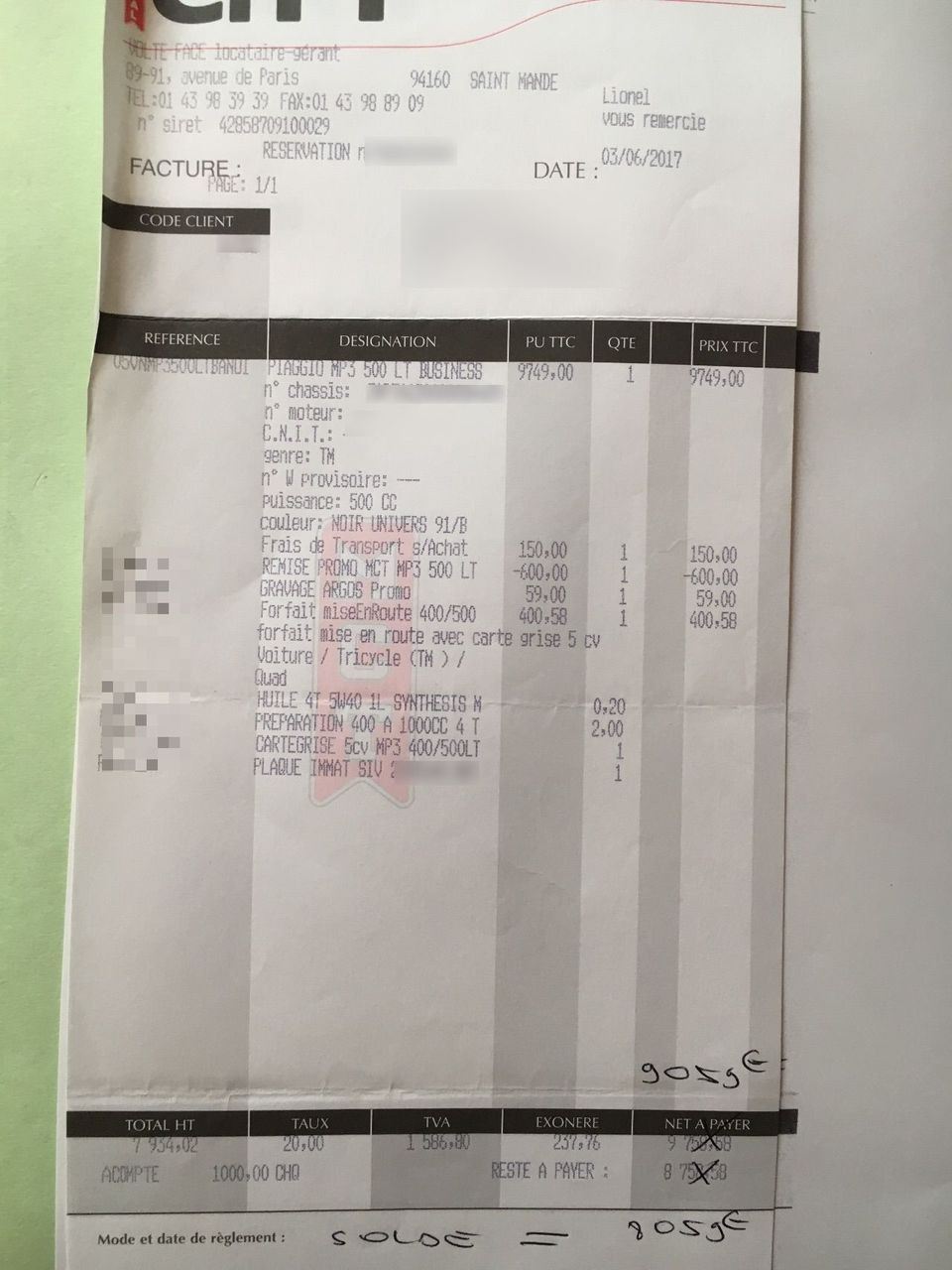 Photo PIAGGIO MP3 500 LT