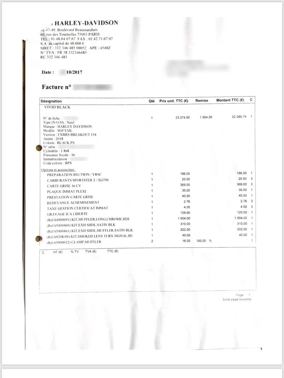 Photo HARLEY DAVIDSON FXBRS