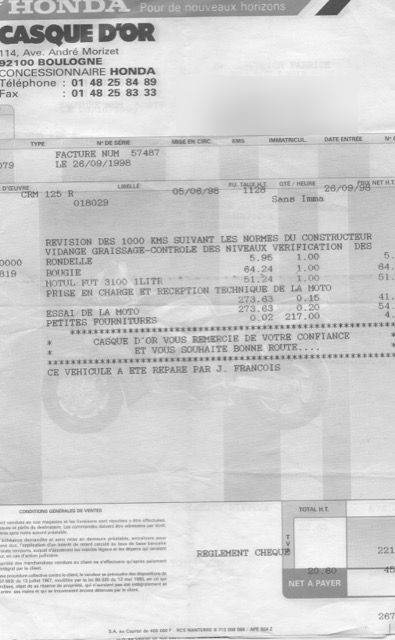 Photo HONDA CRM 125 2T