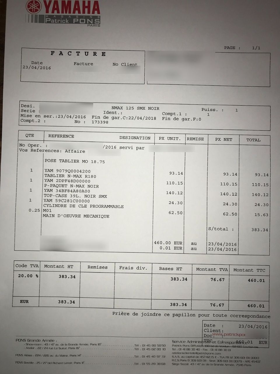 Photo YAMAHA GPD 125-A