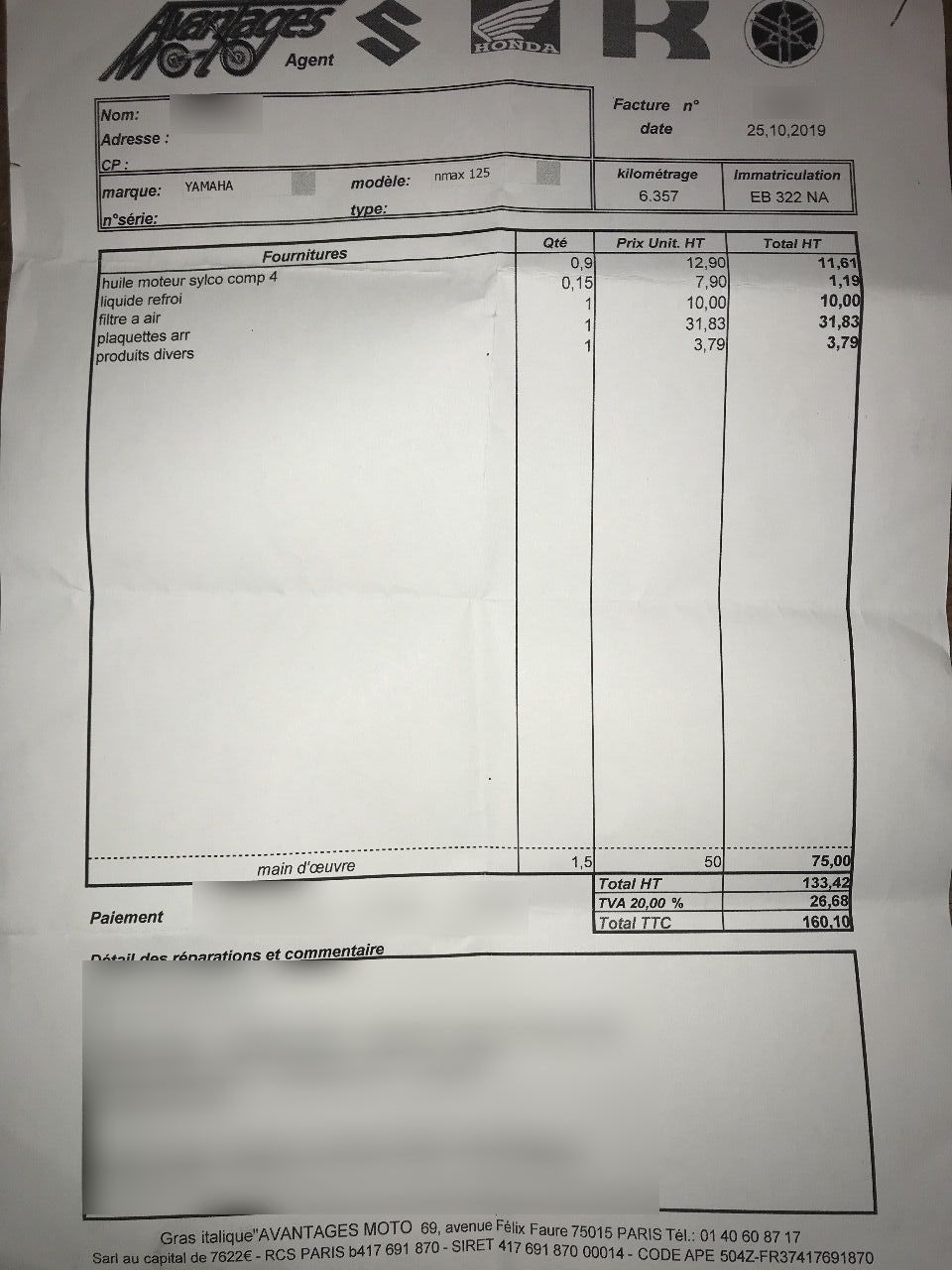 Photo YAMAHA GPD 125-A