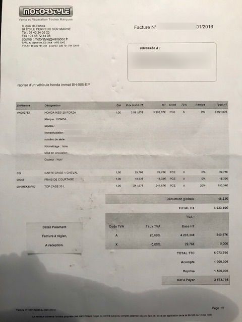 Photo HONDA NSS125AD