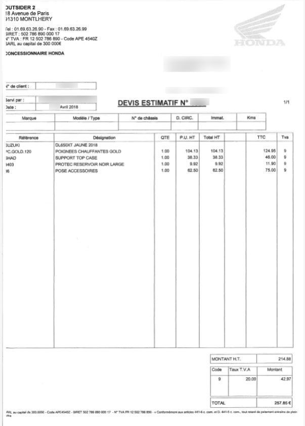 Photo SUZUKI DL 650 U