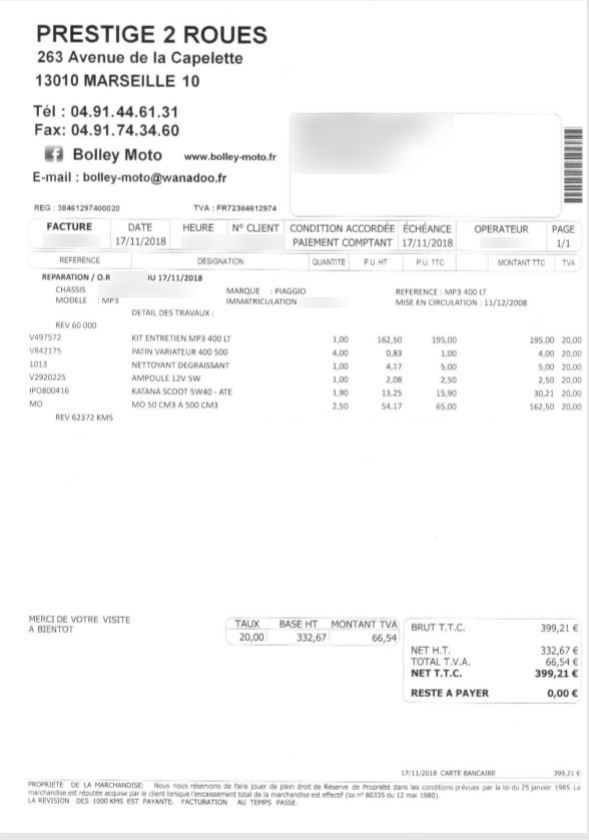 Photo PIAGGIO MP3 400