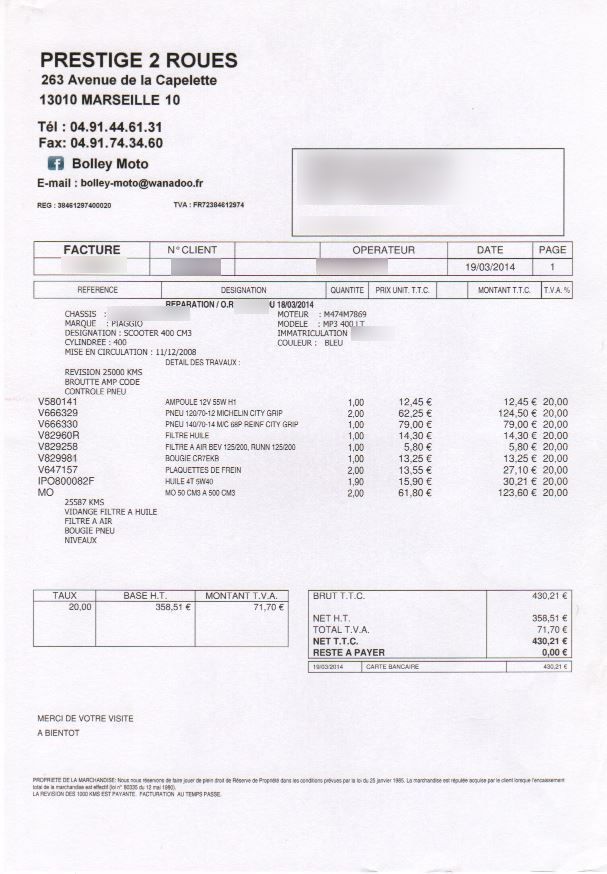 Photo PIAGGIO MP3 400