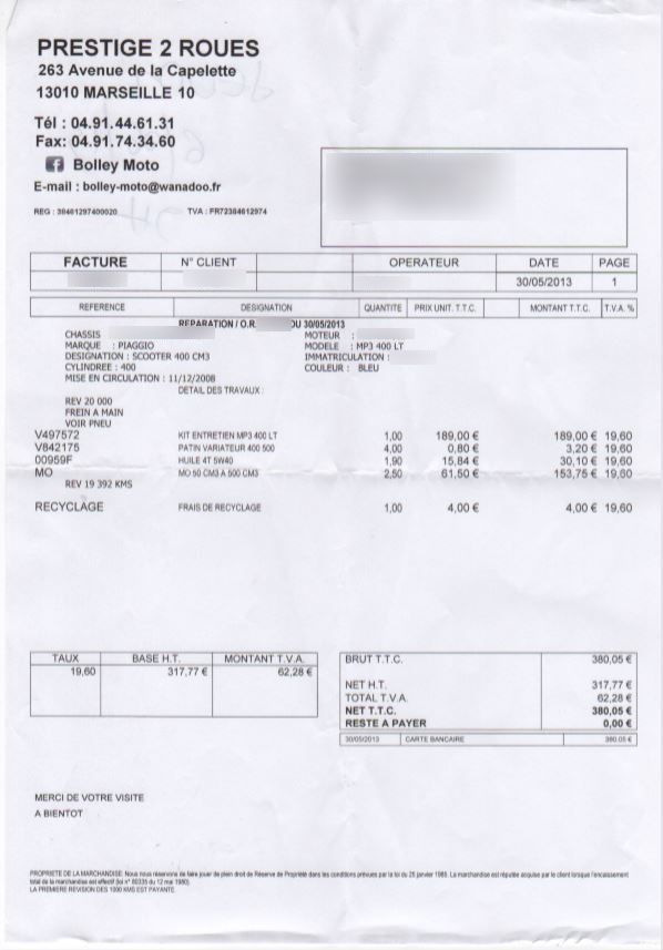 Photo PIAGGIO MP3 400