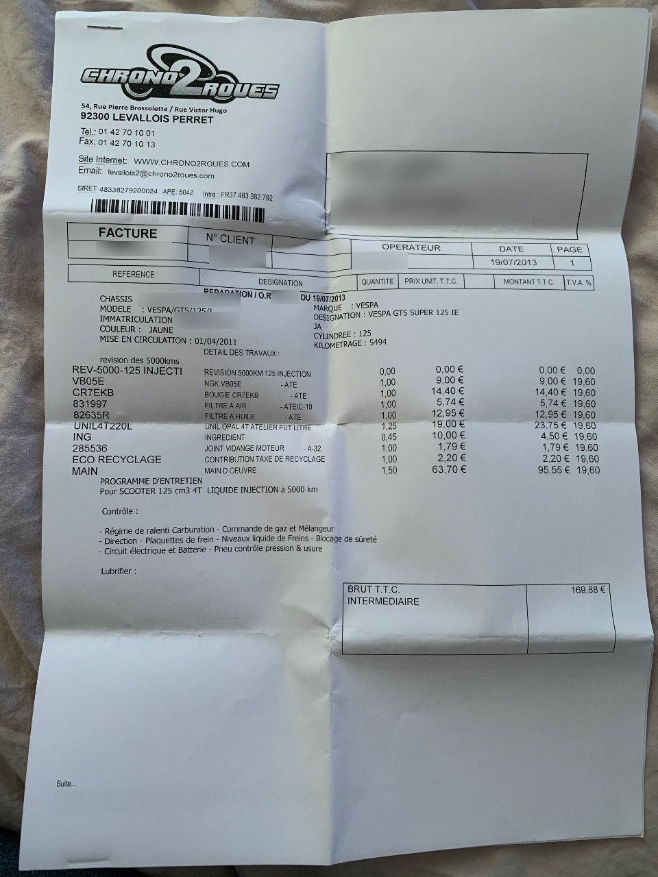 Photo PIAGGIO VESPA 125