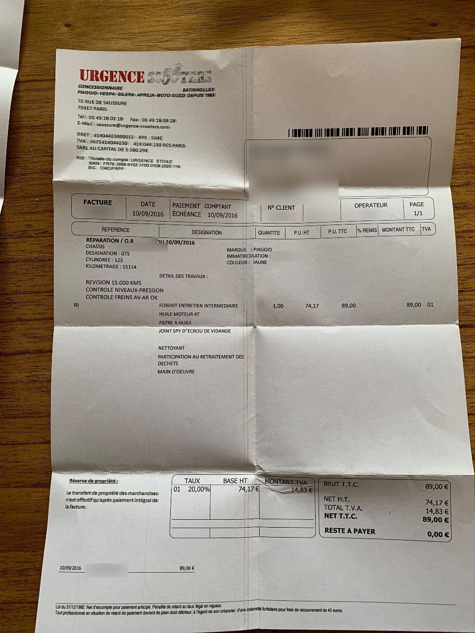 Photo PIAGGIO VESPA 125