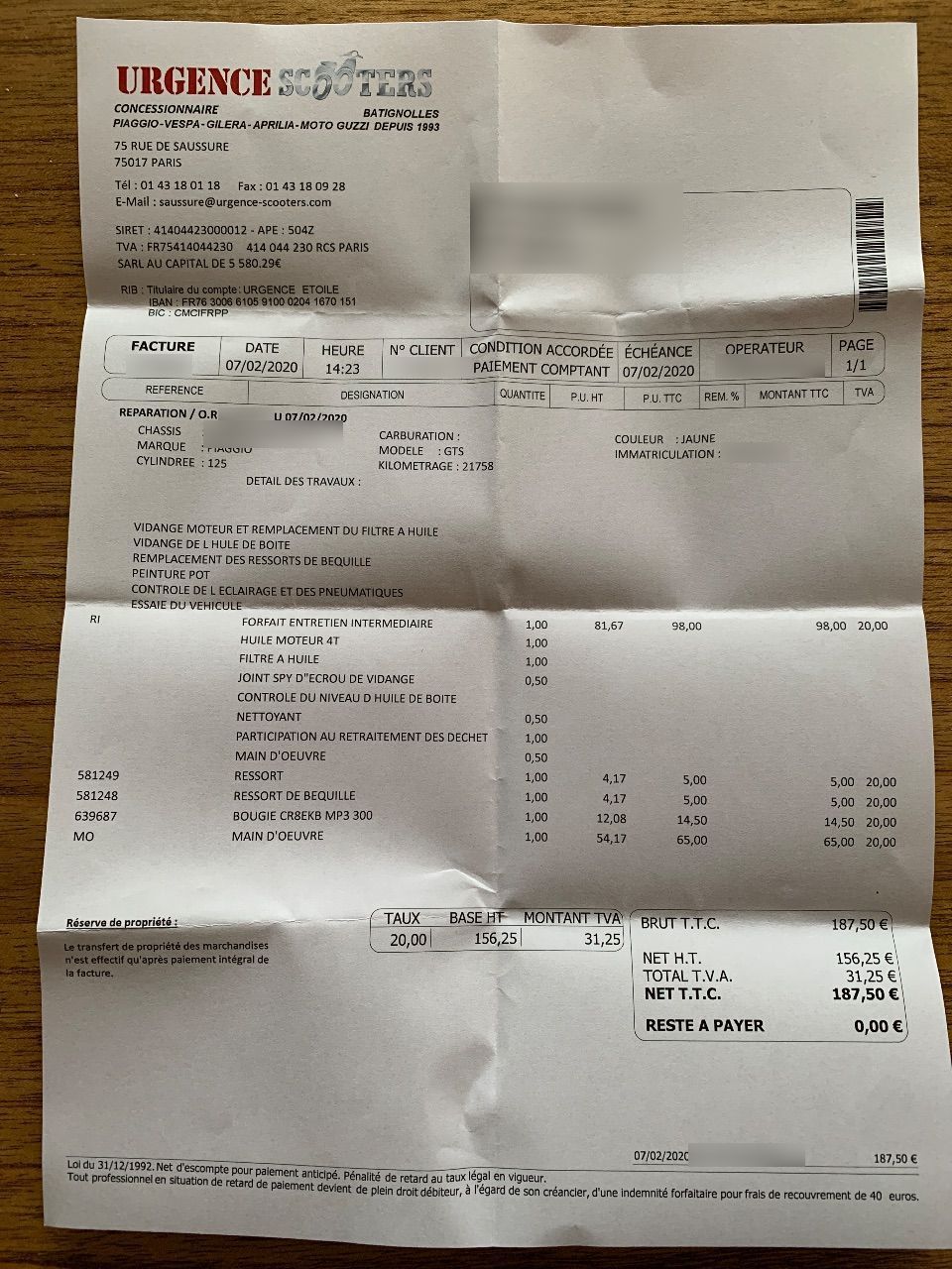 Photo PIAGGIO VESPA 125