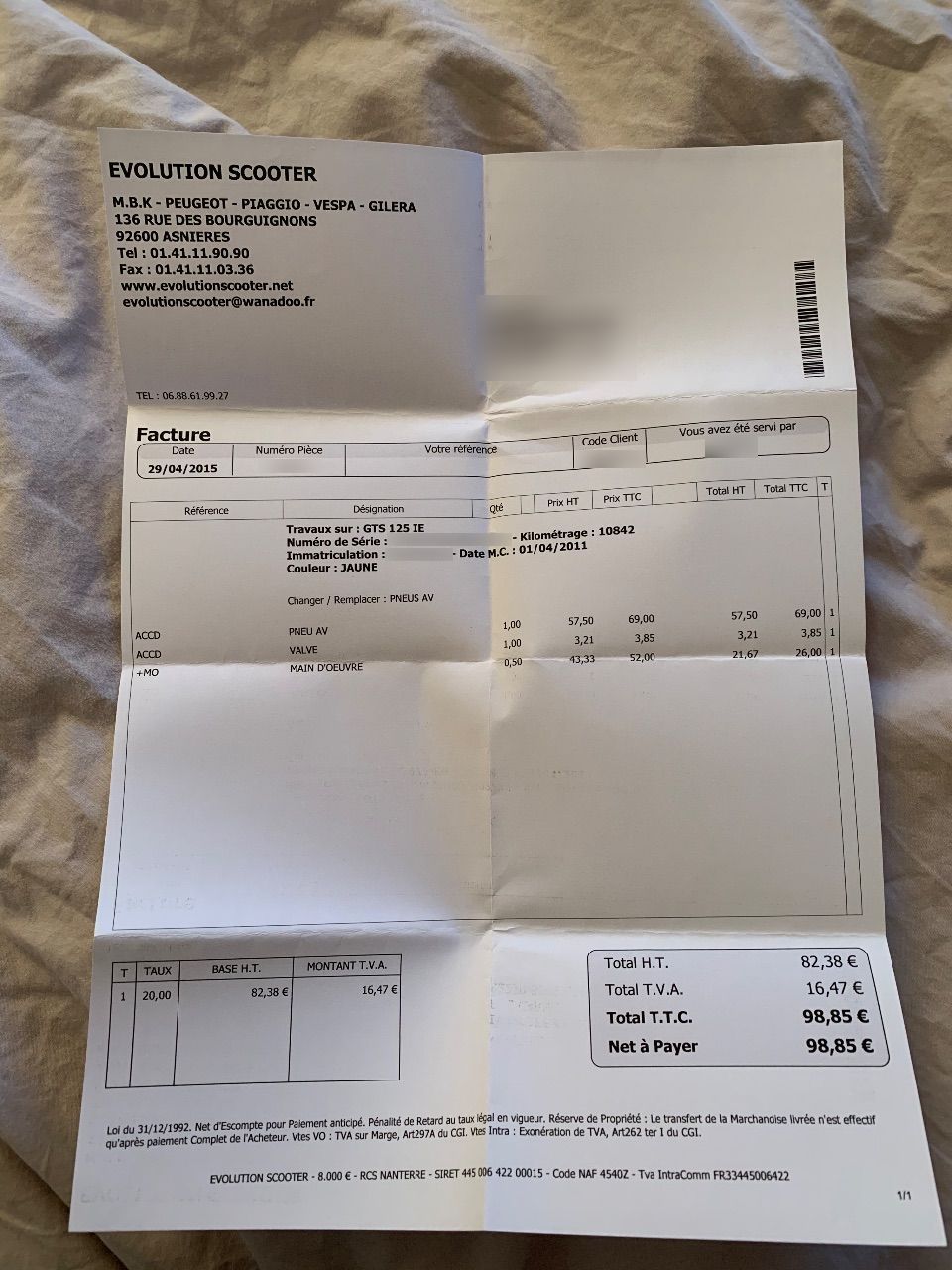 Photo PIAGGIO VESPA 125