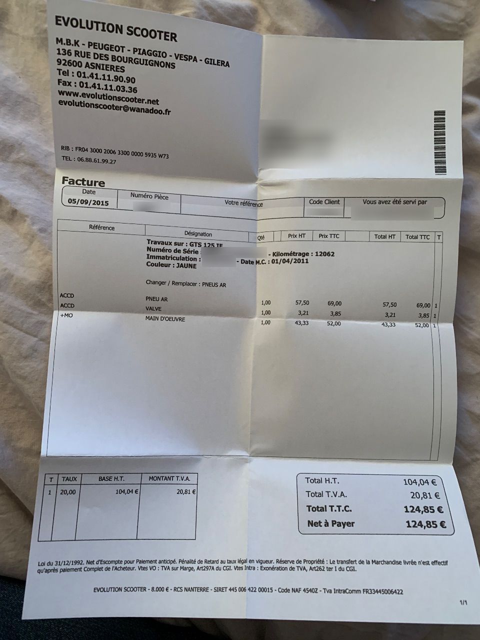 Photo PIAGGIO VESPA 125