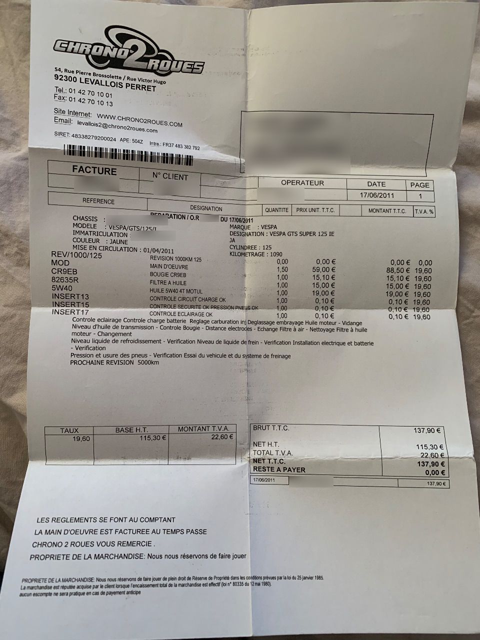 Photo PIAGGIO VESPA 125