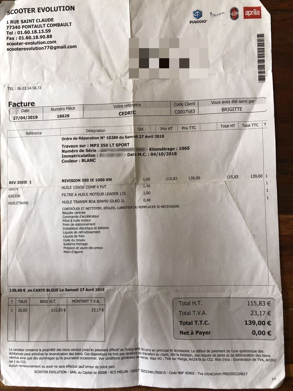 Photo PIAGGIO MP3 350 LT