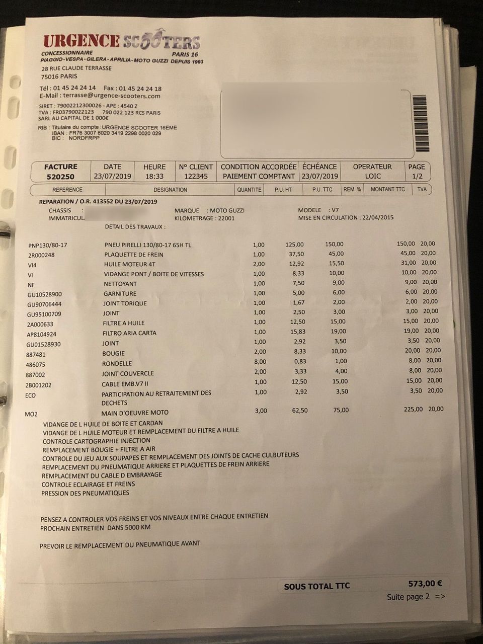 Photo MOTO GUZZI V7II STONE