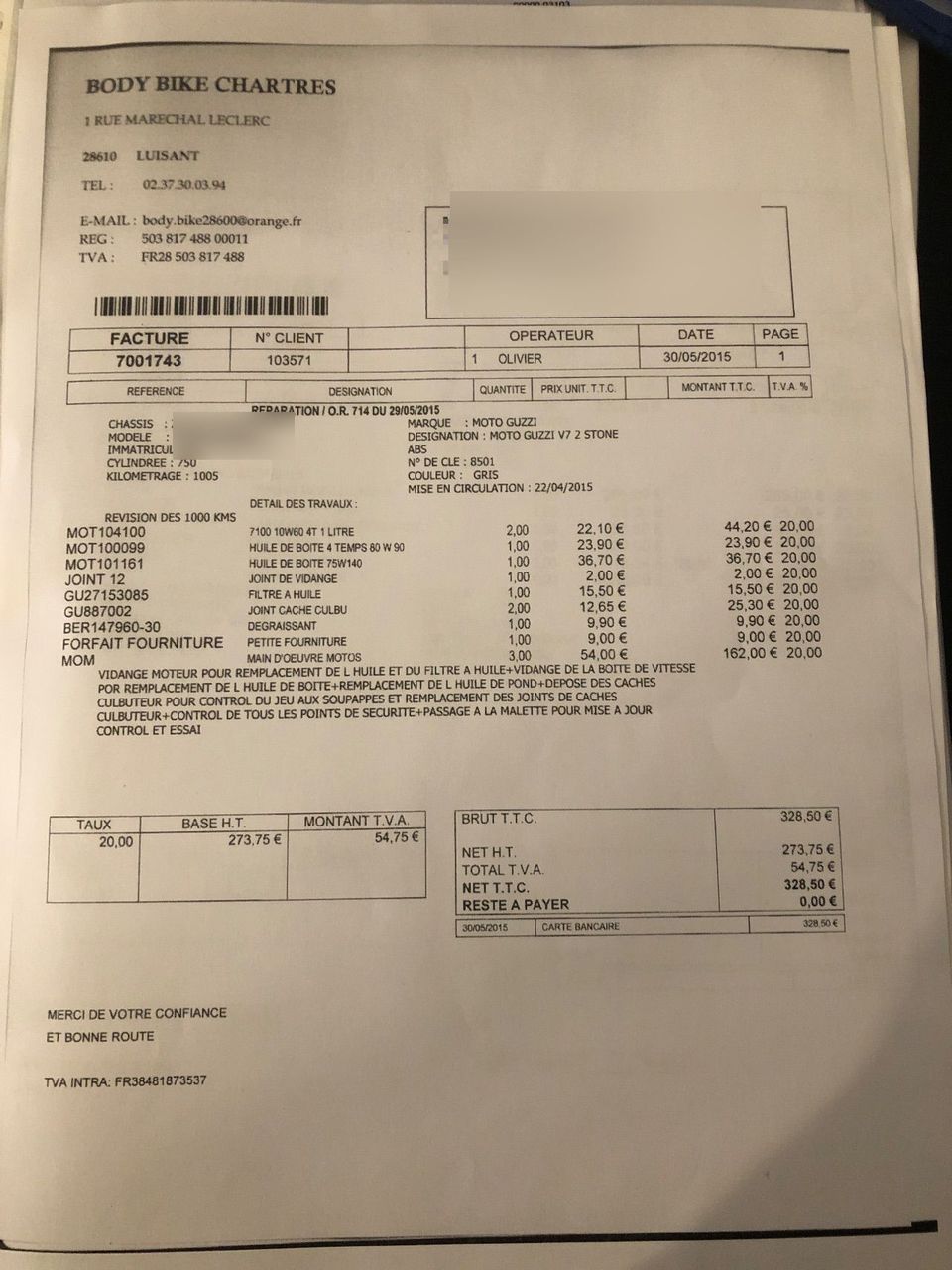 Photo MOTO GUZZI V7II STONE