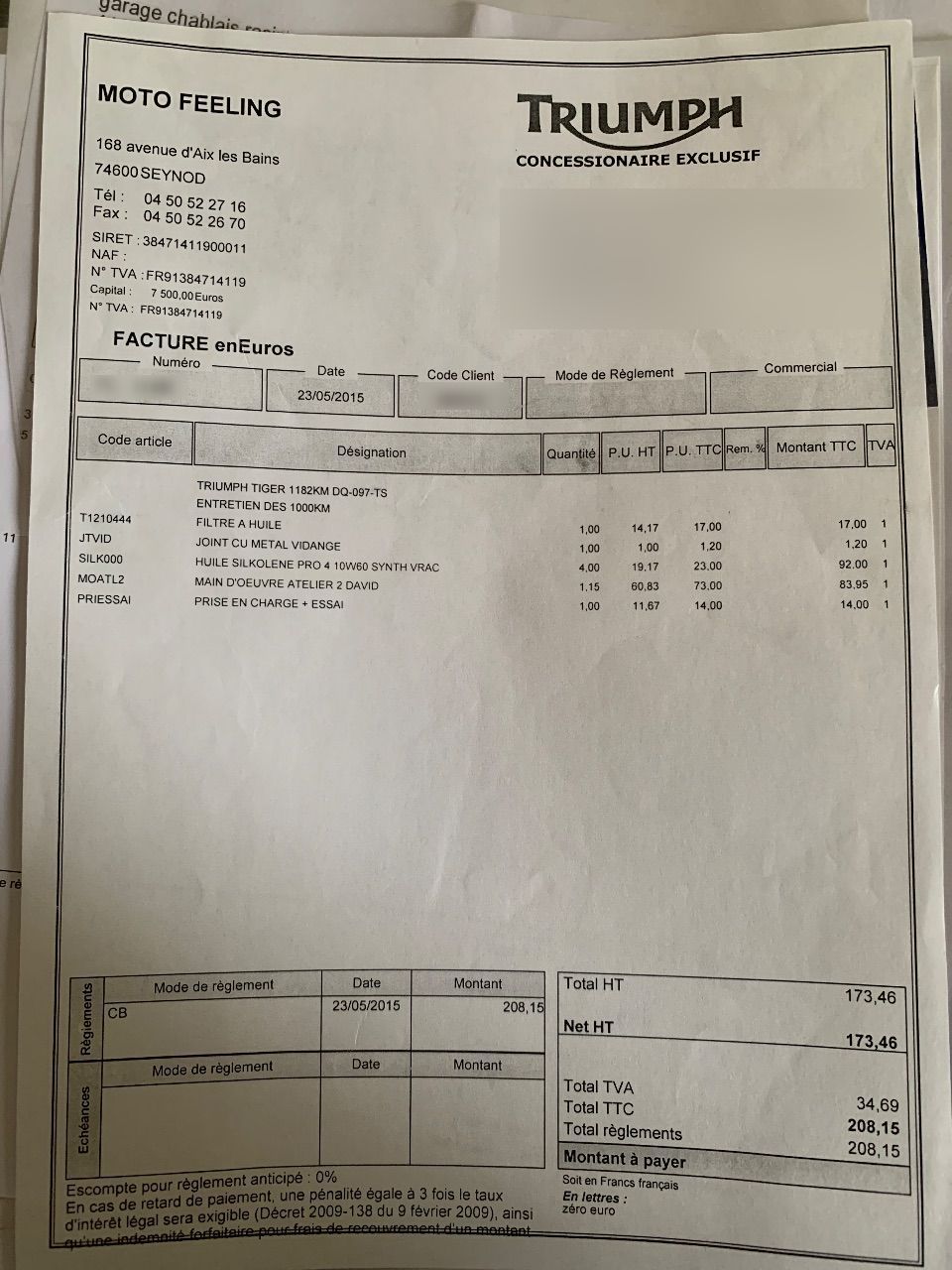 Photo TRIUMPH TIGER XRX
