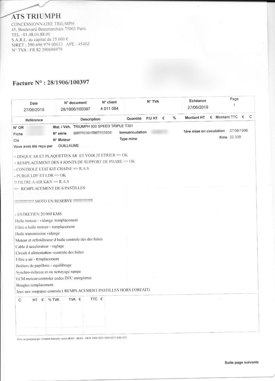 Photo TRIUMPH SPEED TRIPLE