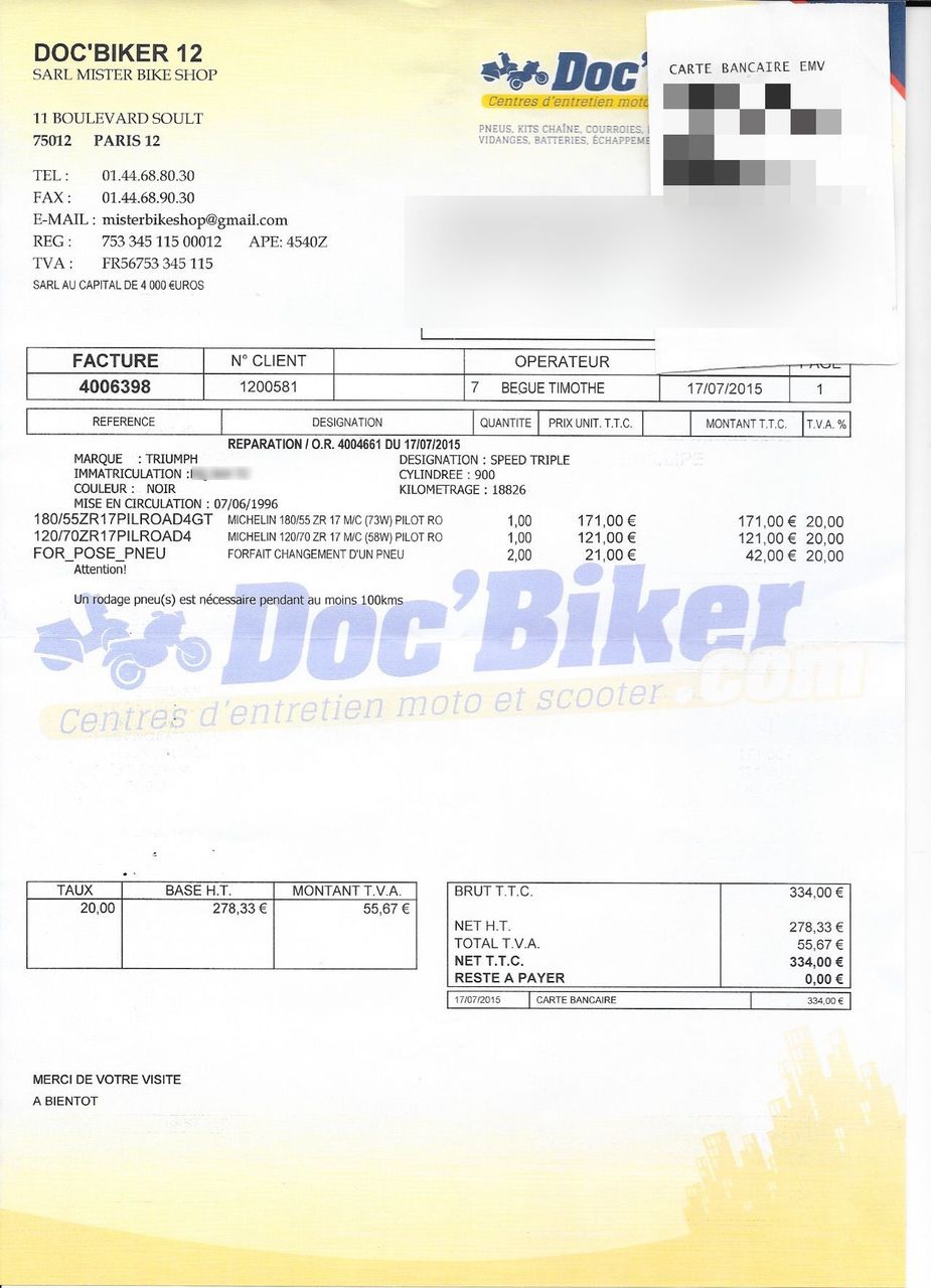 Photo TRIUMPH SPEED TRIPLE