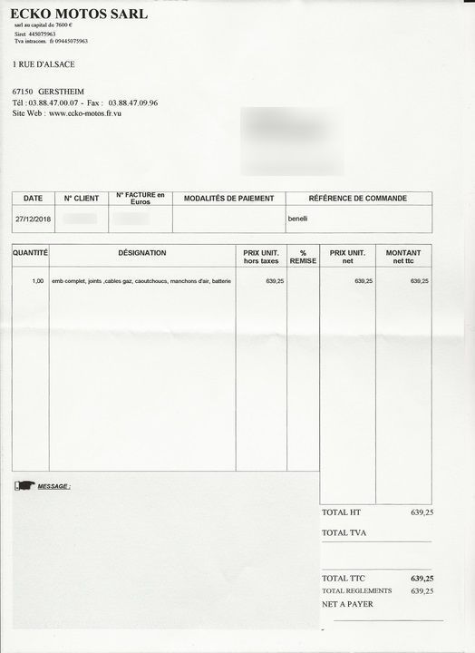 Photo BENELLI TORNADO