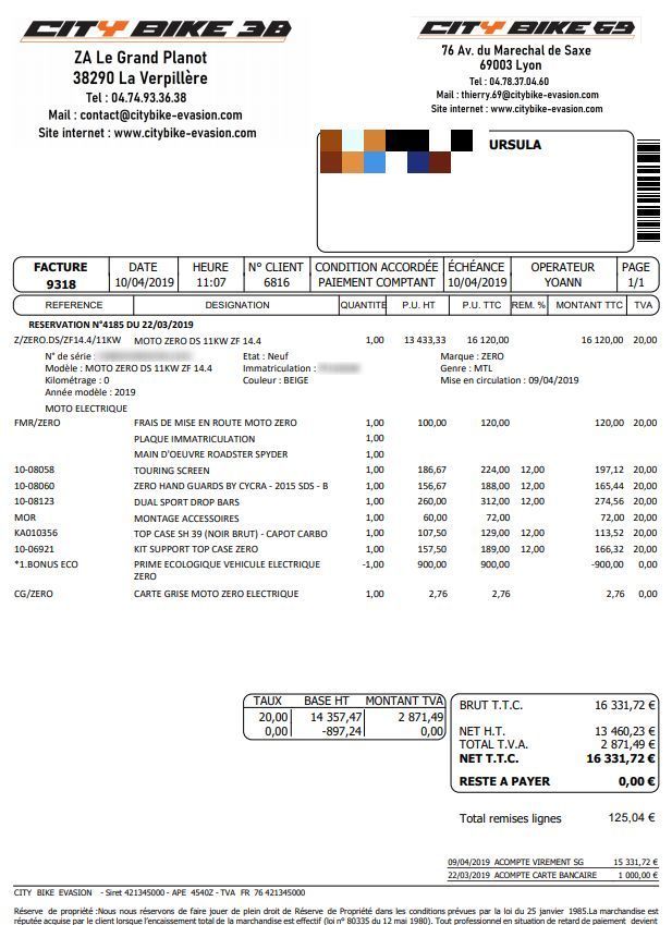 Photo ZERO MOTORCYCLES DS ZF