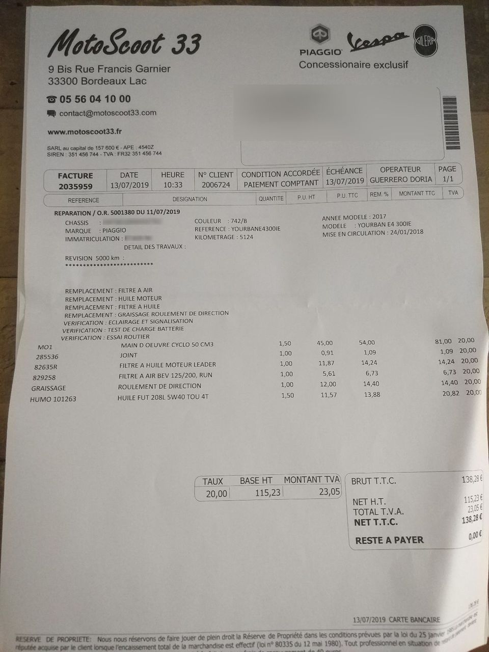 Photo PIAGGIO MP3 300 LT