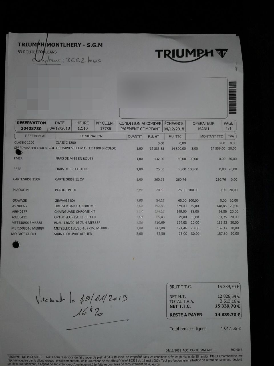 Photo TRIUMPH BONNEVILLE