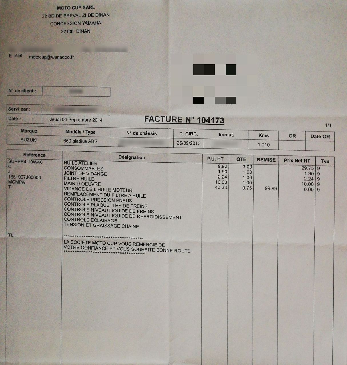 Photo SUZUKI SFV 650 UA