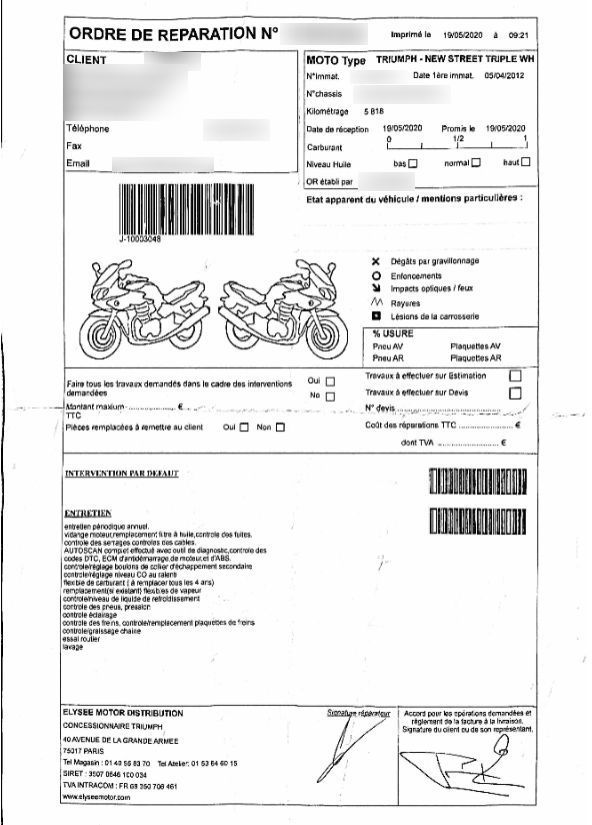 Photo TRIUMPH STREET TRIPLE