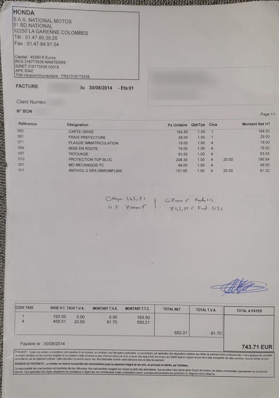 Photo HONDA CB 600 F