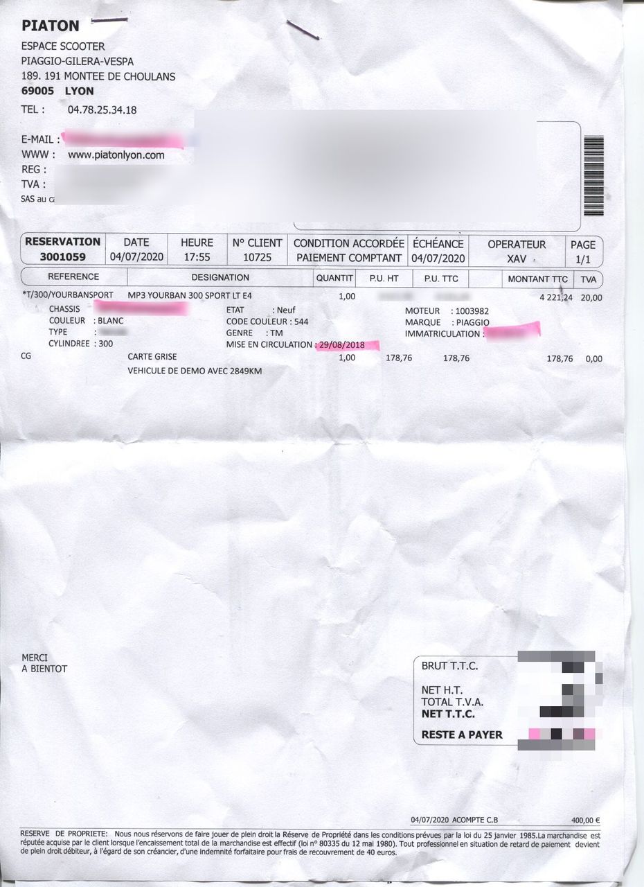 Photo PIAGGIO MP3 300 LT