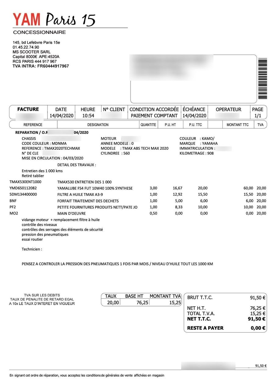 Photo YAMAHA XP 560 D