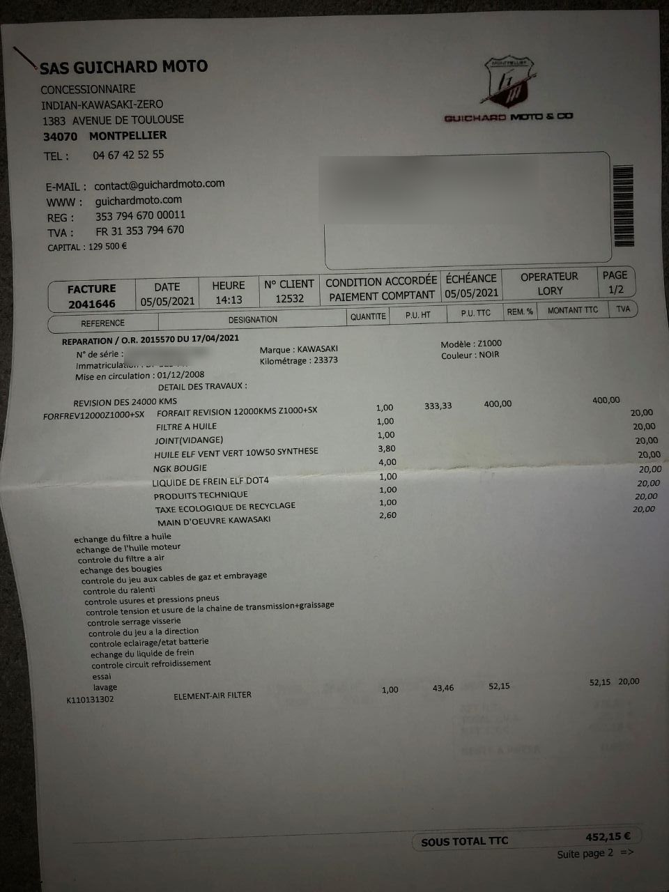 Photo KAWASAKI Z 1000