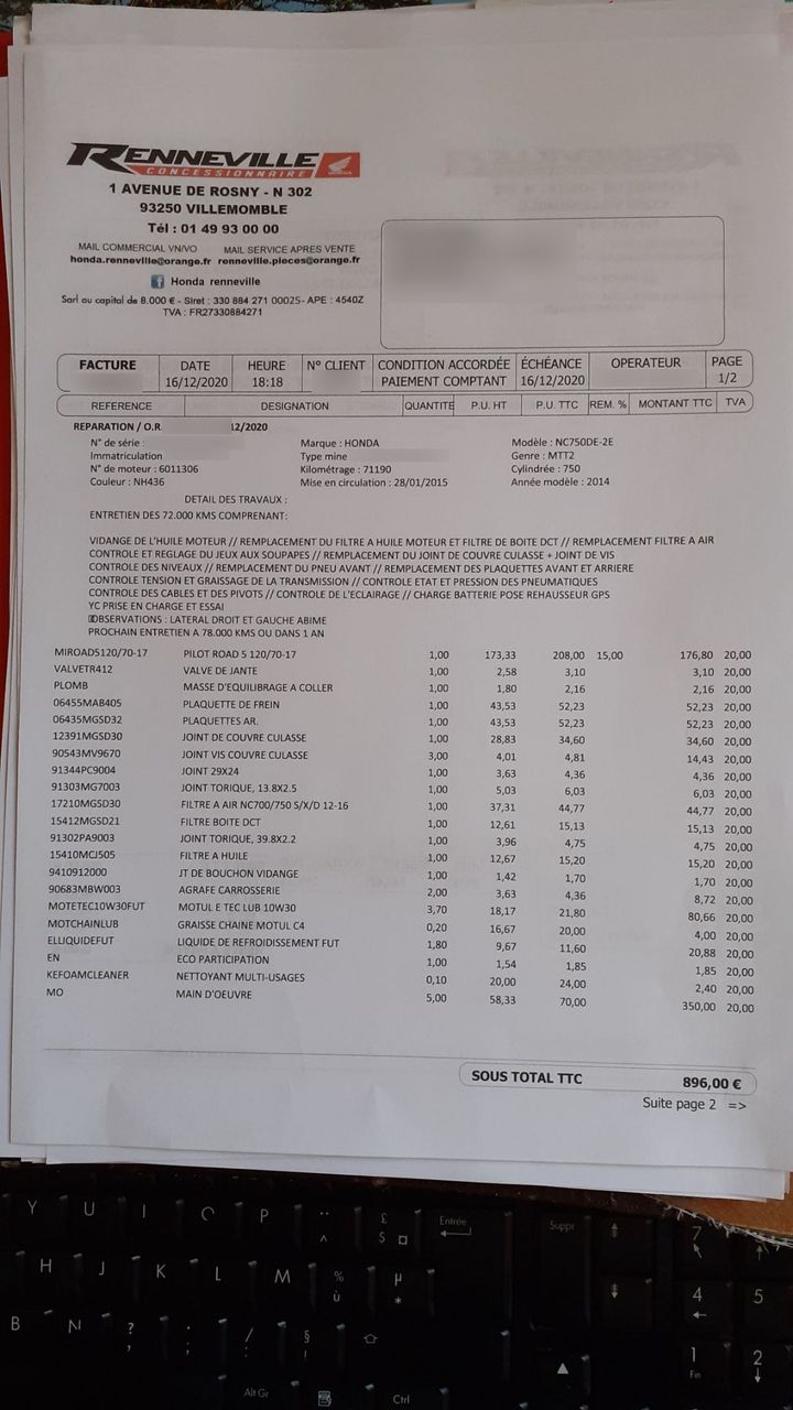 Photo HONDA NC 750 D