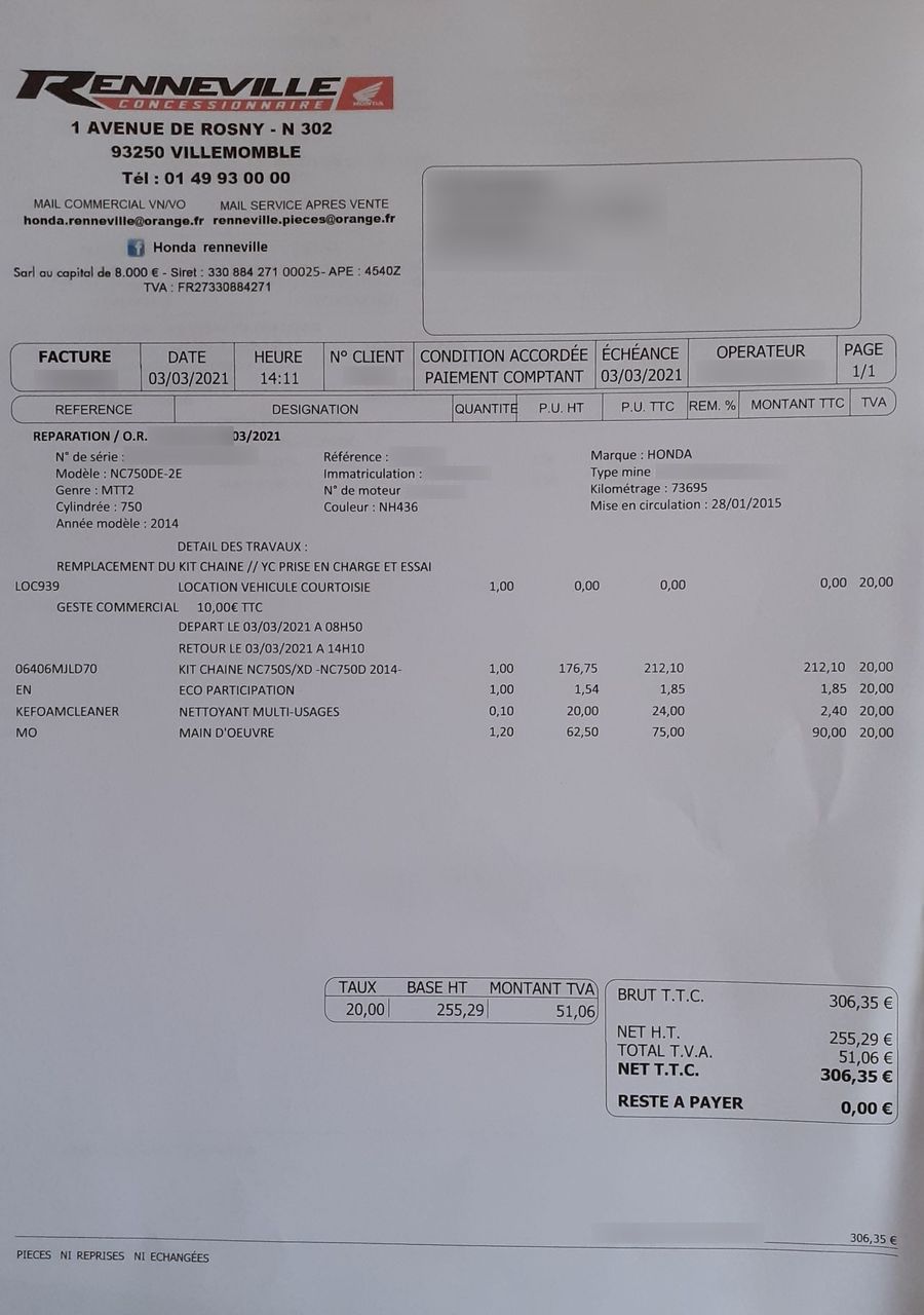 Photo HONDA NC 750 D