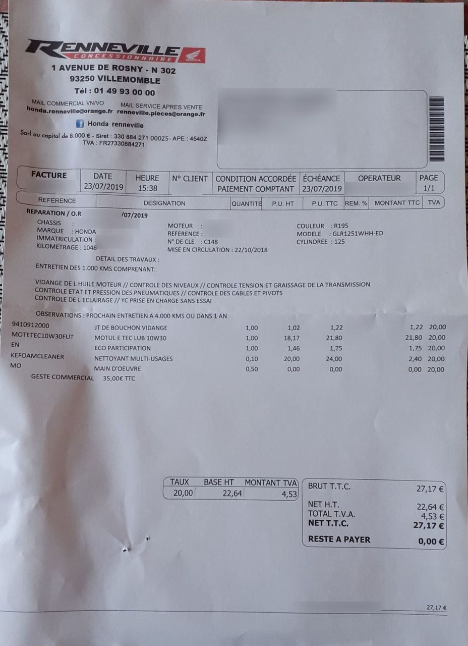 Photo HONDA CB 125 F