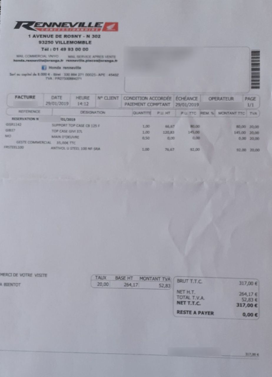 Photo HONDA CB 125 F