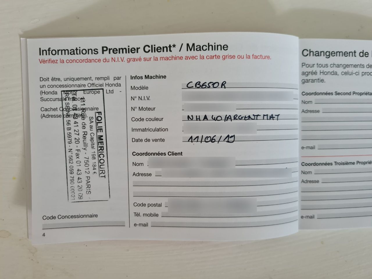 Photo HONDA CB 650 RA