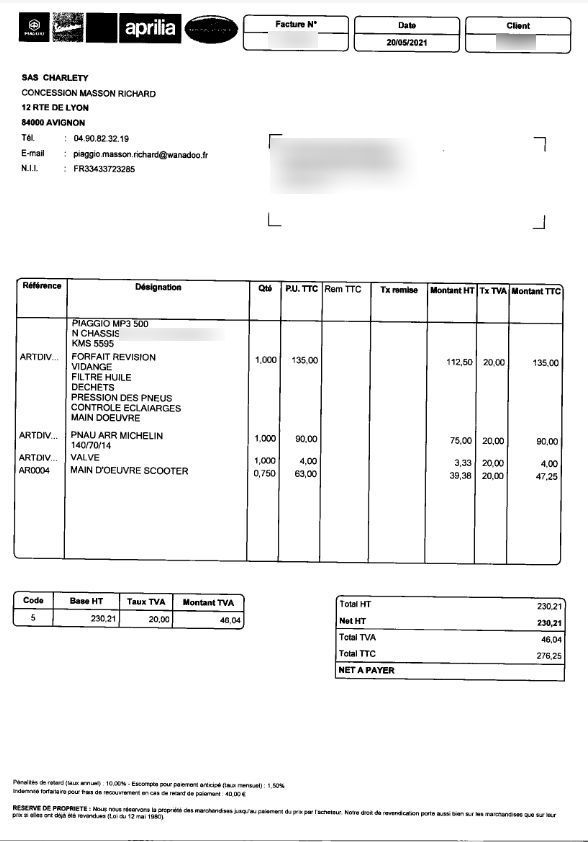 Photo PIAGGIO MP3 500 LT