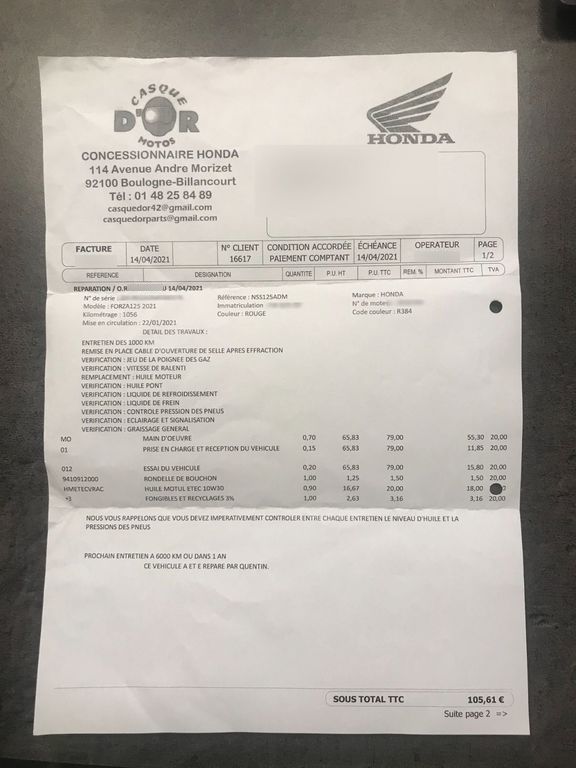 Photo HONDA NSS 125 AD