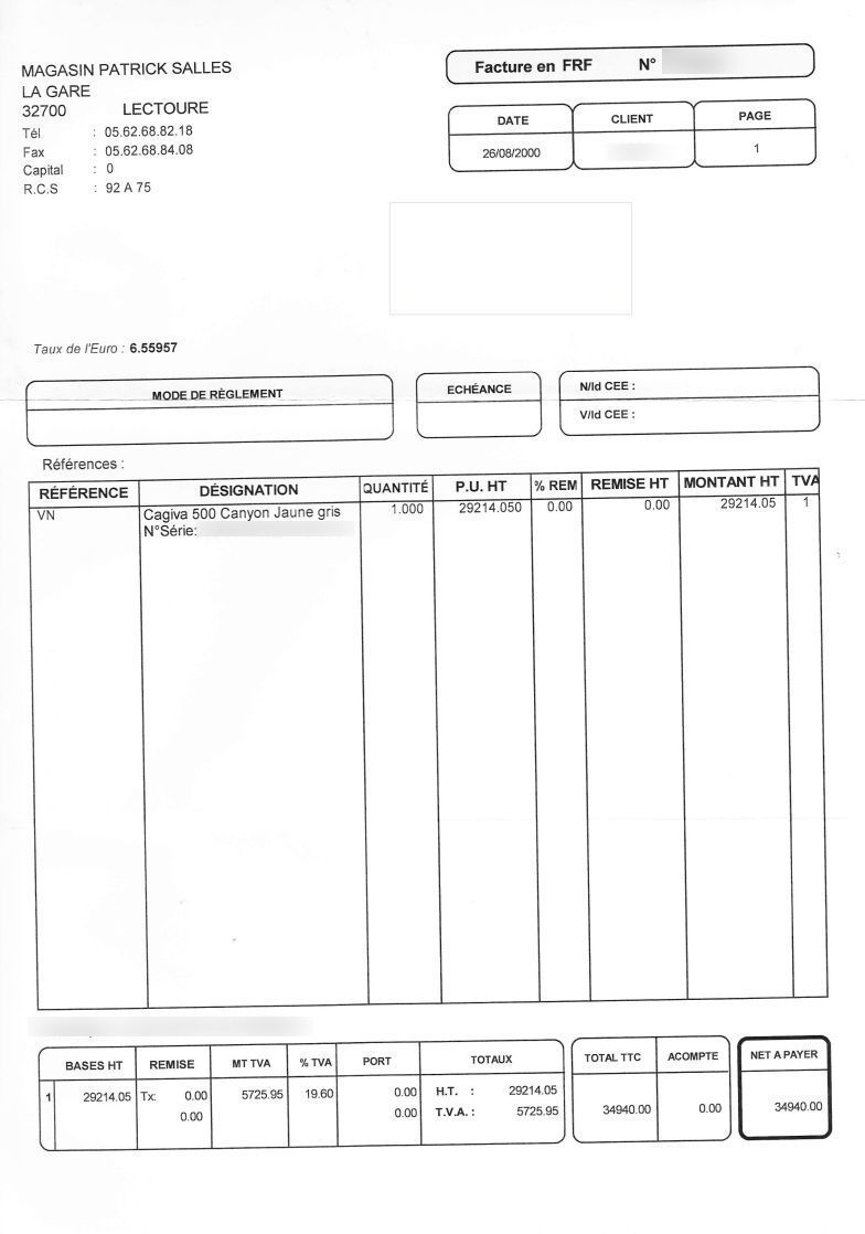 Photo CAGIVA CANYON 500