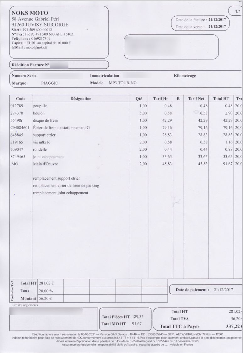 Photo PIAGGIO MP3 400 LT