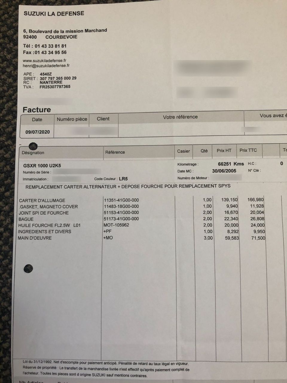 Photo SUZUKI GSX-R 1000