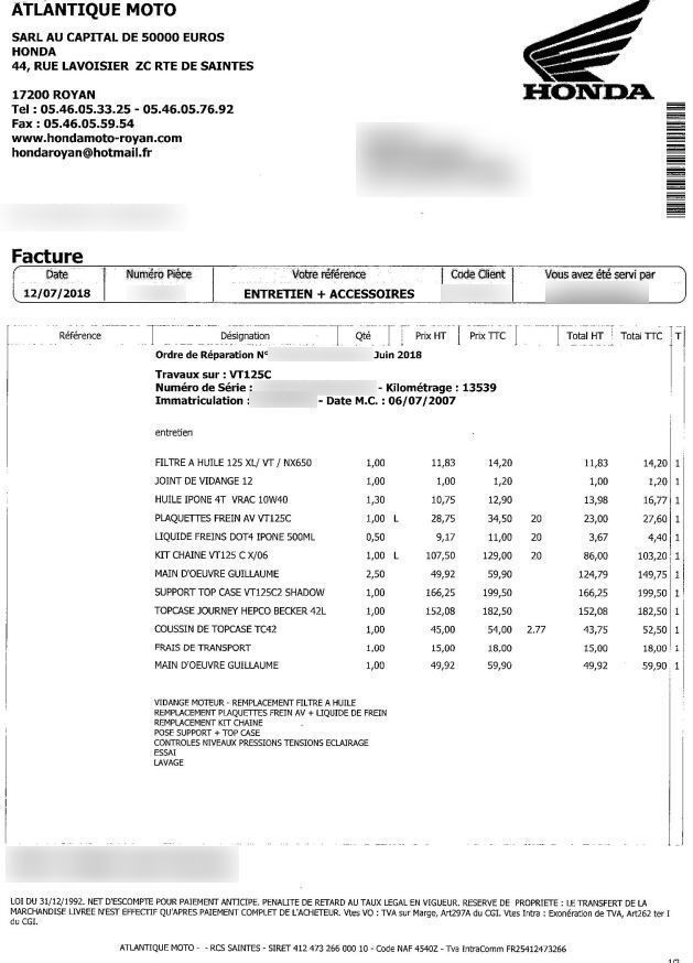 Photo HONDA VT 125 C SHADOW