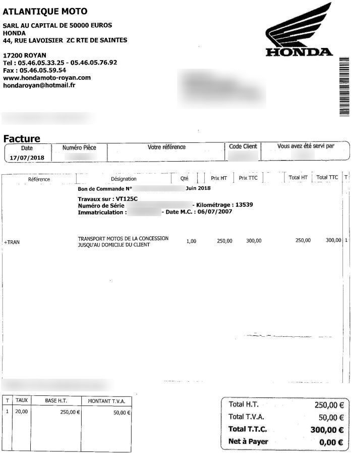 Photo HONDA VT 125 C SHADOW