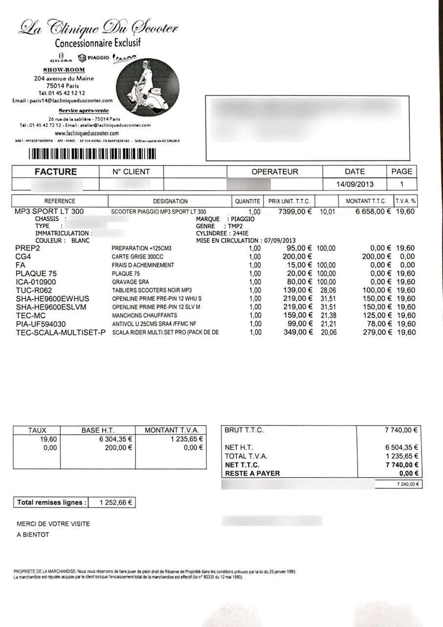 Photo PIAGGIO MP3 300 LT